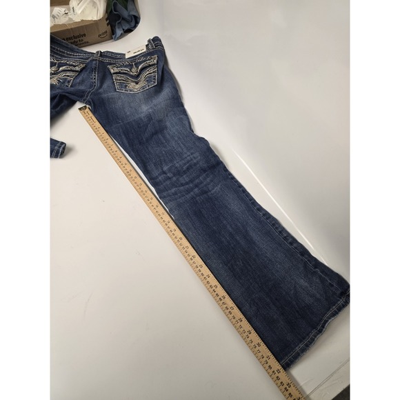 Grace in LA‎ Jeans Women 30x33 Easy Fit Mid Rise Bootcut Embellished Embroidery - Picture 11 of 14